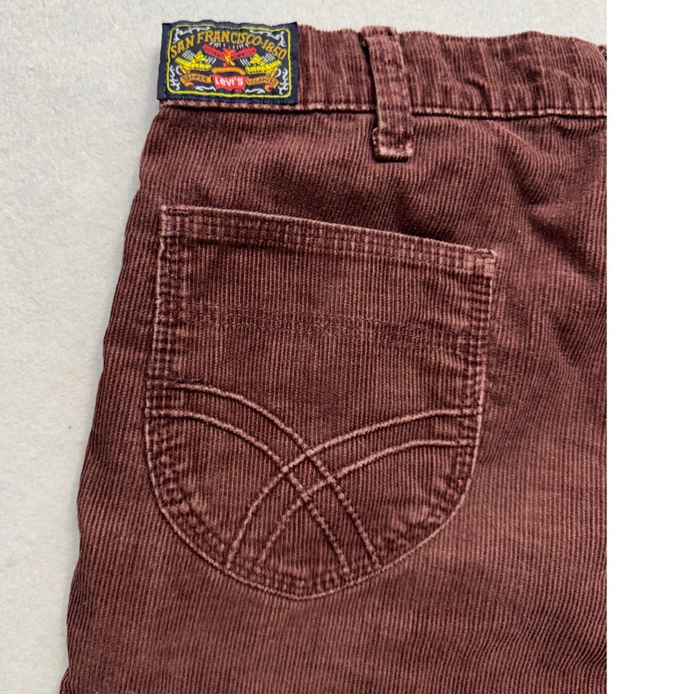 Vintage 1979 Levi's For Men Corduroy Pants Brown San Francisco 1850 Patch 34x30 - Picture 12 of 15